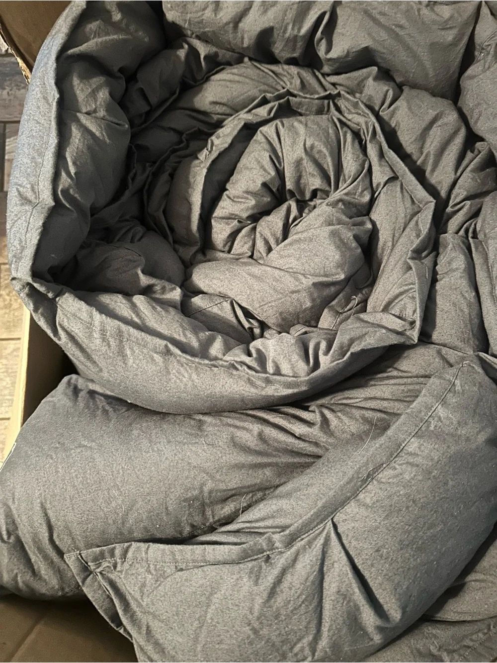 QUINCE Cotton Pintuck Comforter Nightfall King/Cal King - NWOT